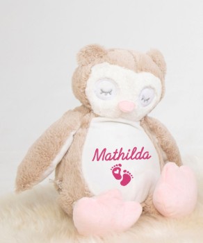Stofftier Eule bestickt mit Namen